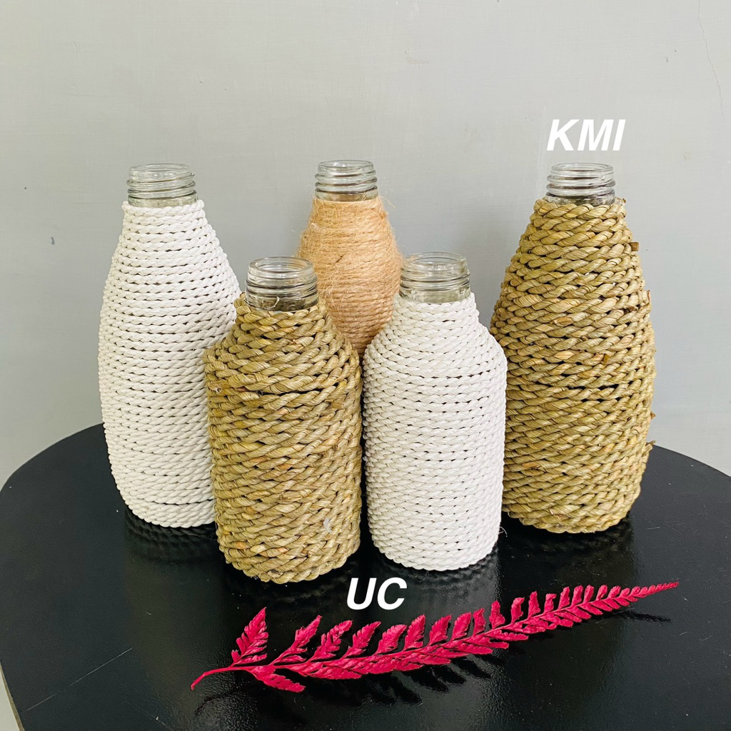 Vas mendong/vas goni/rami/vas botol kaca/pot kaca/vas buat bunga