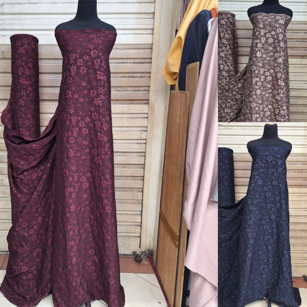 Kain bahan jaguard embos premium kain jaguar embos import