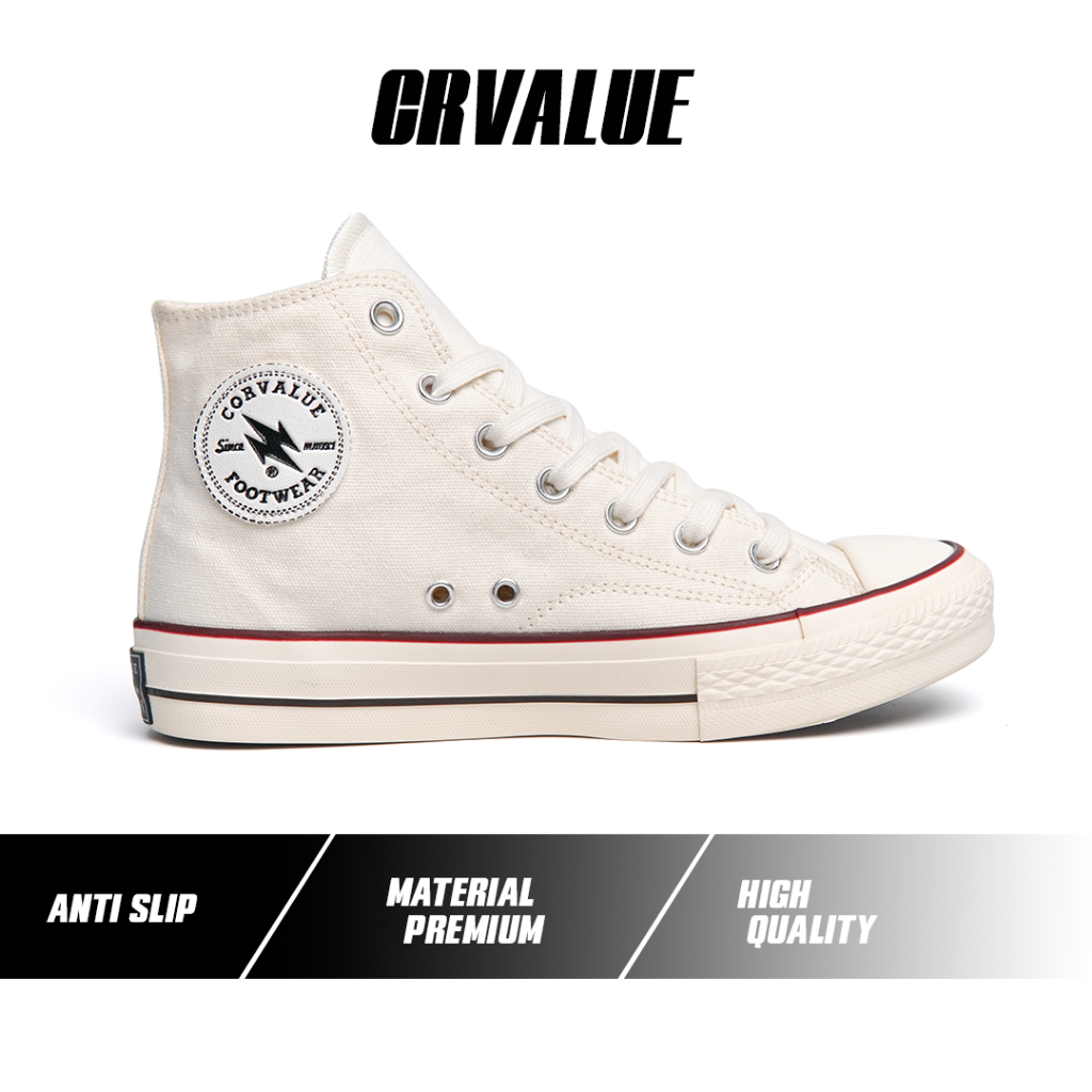 Sepatu Corvalue Footwear - Sepatu Pria Wanita 87s of white Original