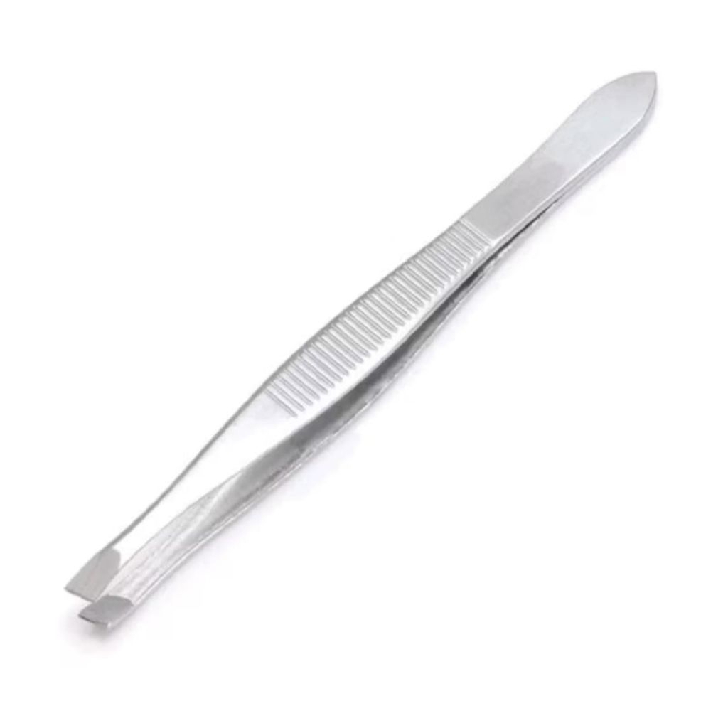 Pinset miring stainless/alat pencabut bulu alis uban ketiak