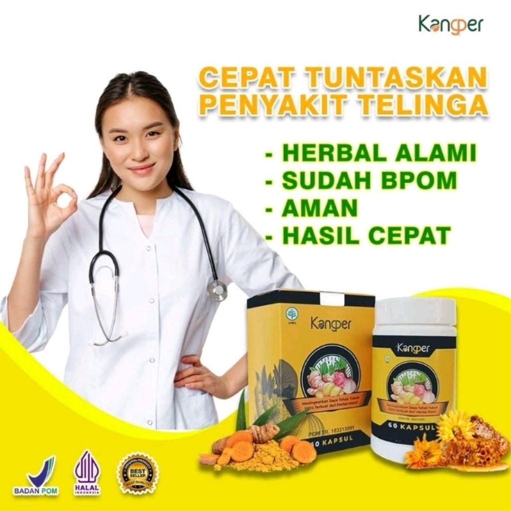 KANGPER KAPSUL HERBAL ATASI TELINGA BERDENGUNG BERDENGING OBAT TELINGA AMPUH BPOM