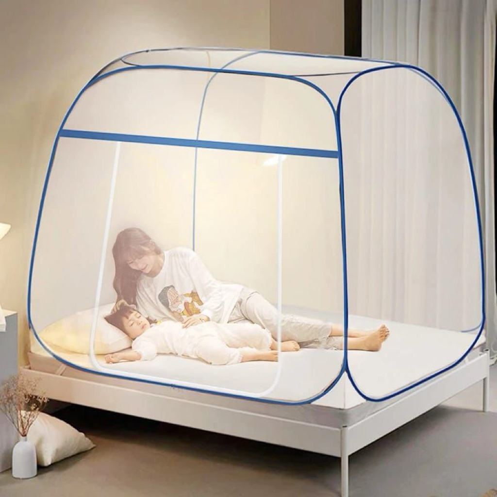 kelambu tenda kelambu lipat anti nyamuk 200×200 original tempat tidur dewasa kelambu nyamuk jumbo