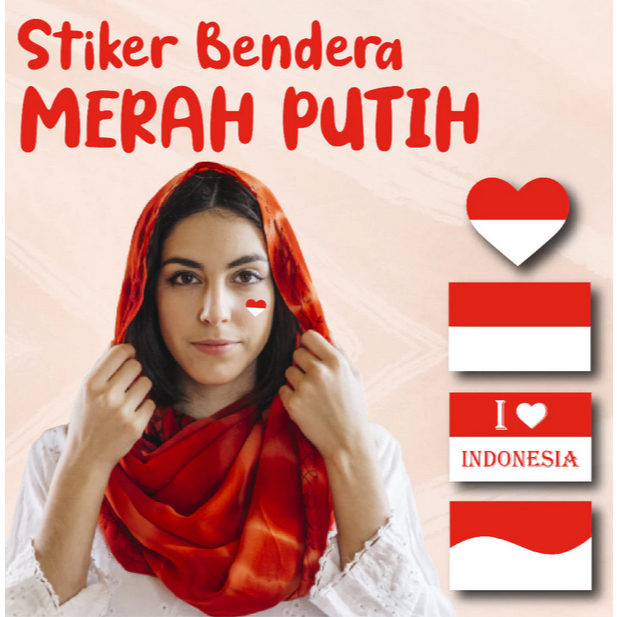 

STIKER PIPI BENDERA MERAH PUTIH / STICKER TEMPELAN PIPI I LOVE INDONESIA