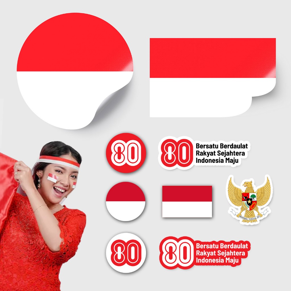 

(READY STOK) STIKER TEMPEL PIPI GARUDA STIKER PACK AGUSTUSAN TERMURAH HUT RI DIRGAHAYU HARA PER LEMBAR ISI 16 GARUDA