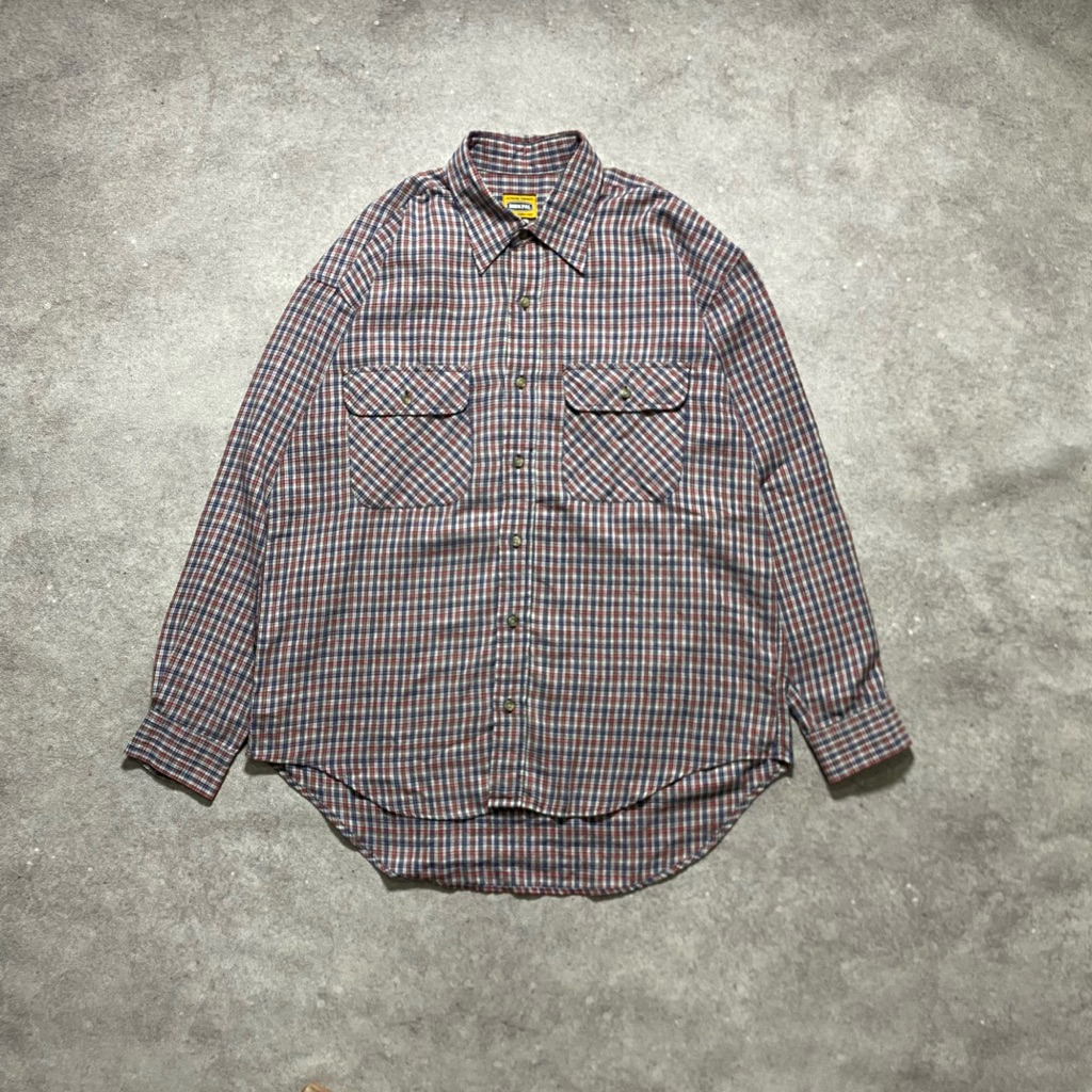 flannel vintage double pocket