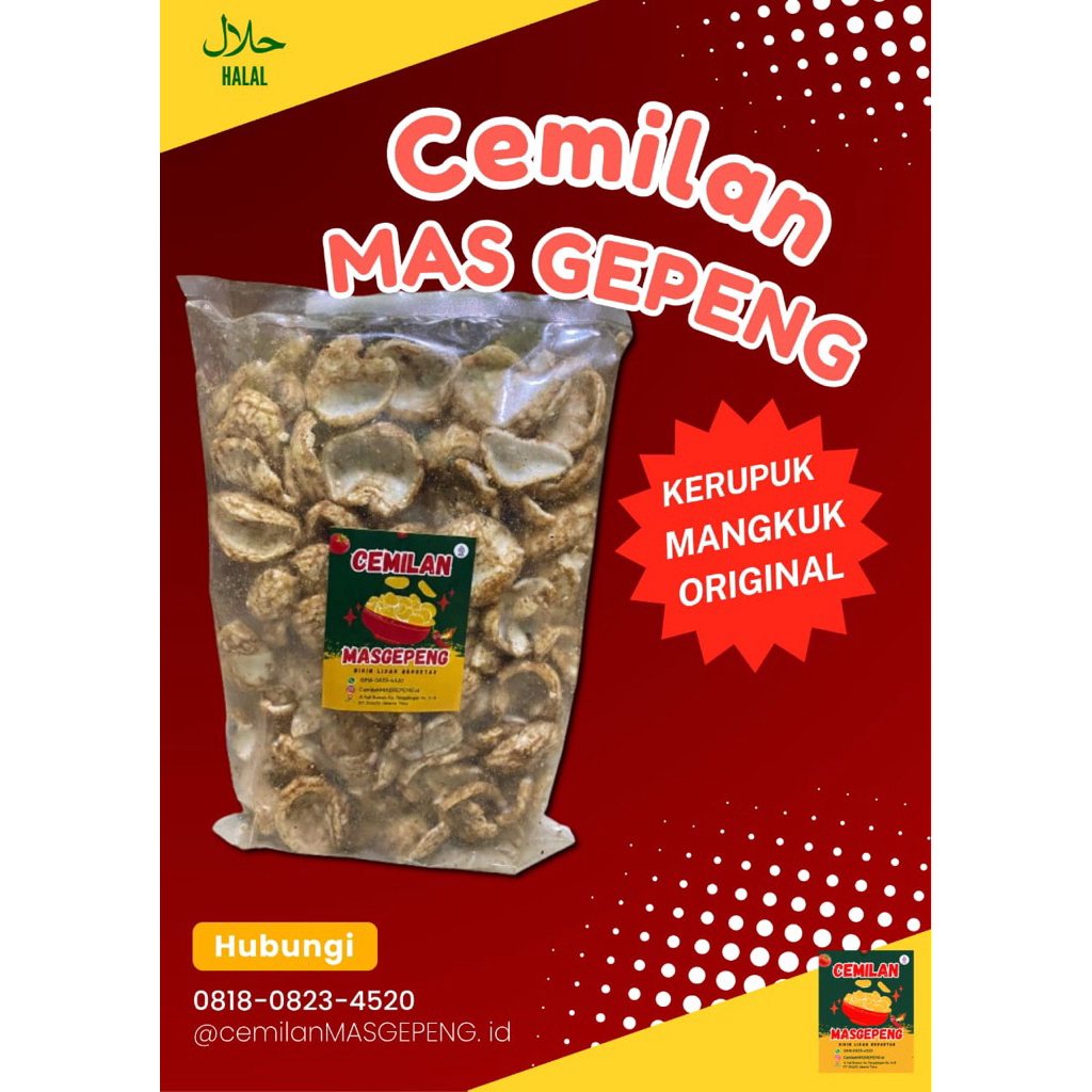 

Cemilan Mas Gepeng Kerupuk Mangkuk Original