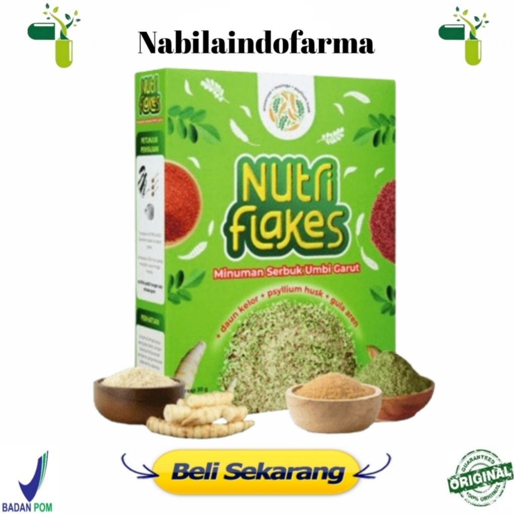 

Nutriflakes Sereal Umbi Garut Asam Lambung - Ampuh Mengatasi Asam Lambung Gerd Maag 1 Box
