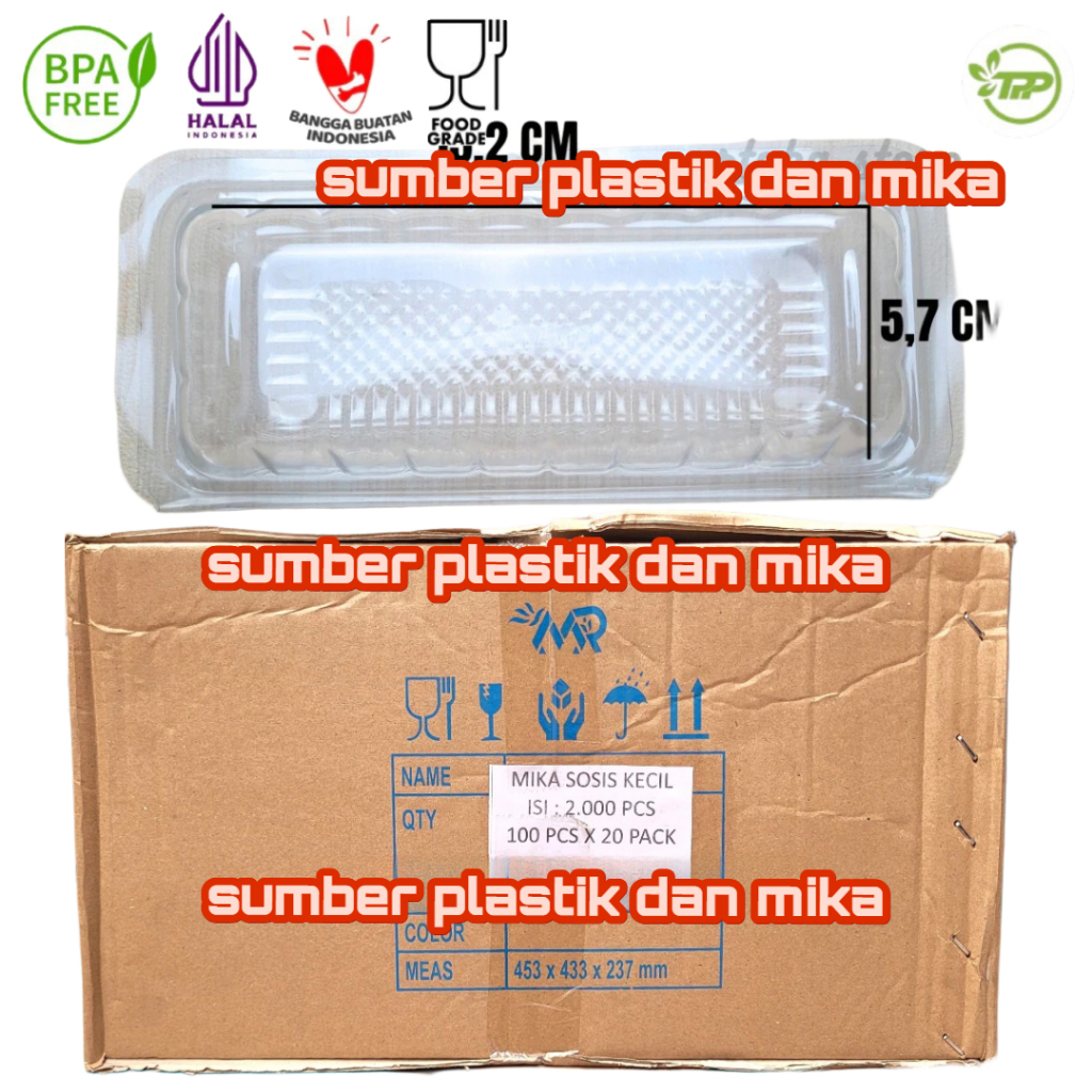 [ 1 Karton/dus 2000pcs ] Mika Sosis Kecil / Mika Sosis Hotdog Mini Mika sosis kecil / Tray sosis / W