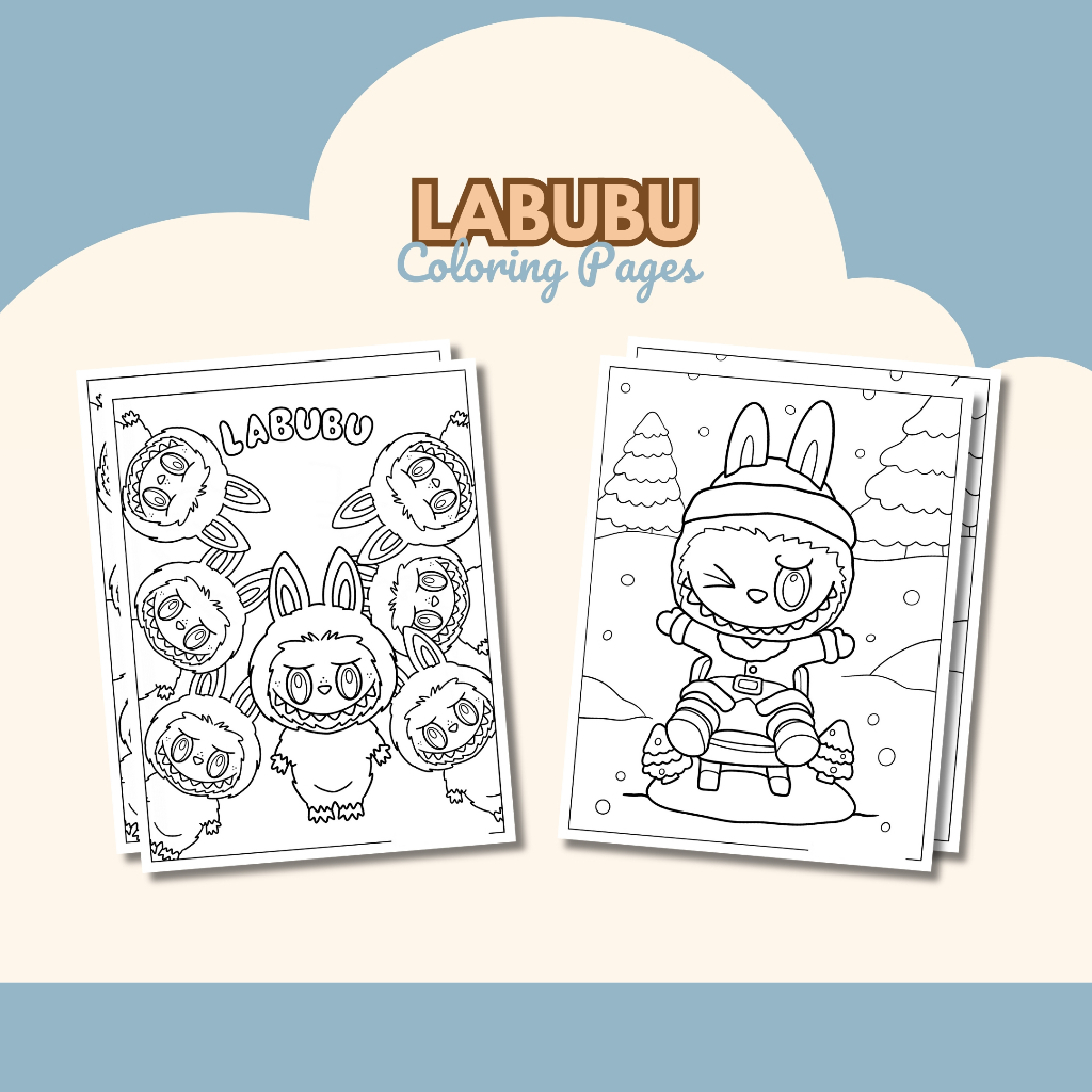 

KERTAS MEWARNAI ANAK PAUD TEMA LABUBU / COLORING PAGES FOR KIDS LABUBU / A4