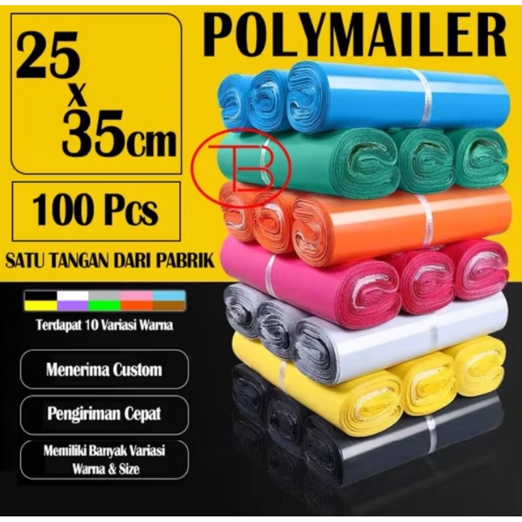 

Fumu kantong plastik packing Polymailer 25X35CM Isi 100 Pcs