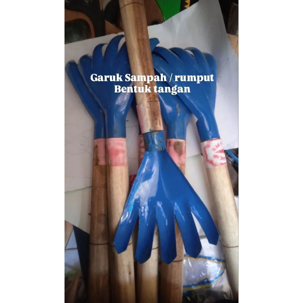 Garuk sampah besi/Cangkul garuk sampah/Garpu sampah besi besar/Garpu pembersih sampah/Garpu sampah/G
