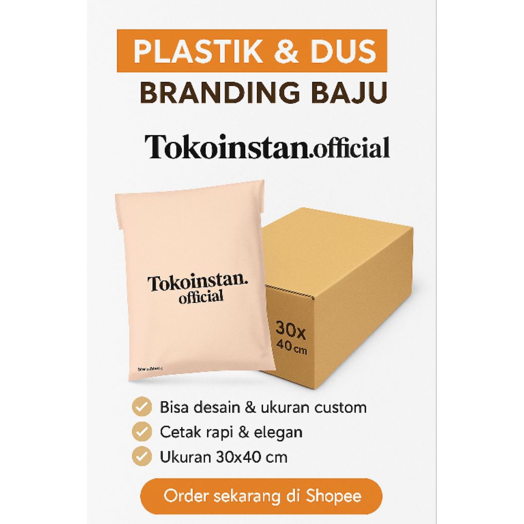 

Plastik Custom + Sablon Logo | Ukuran & Desain Bebas | Minimal Order 100 Pcs