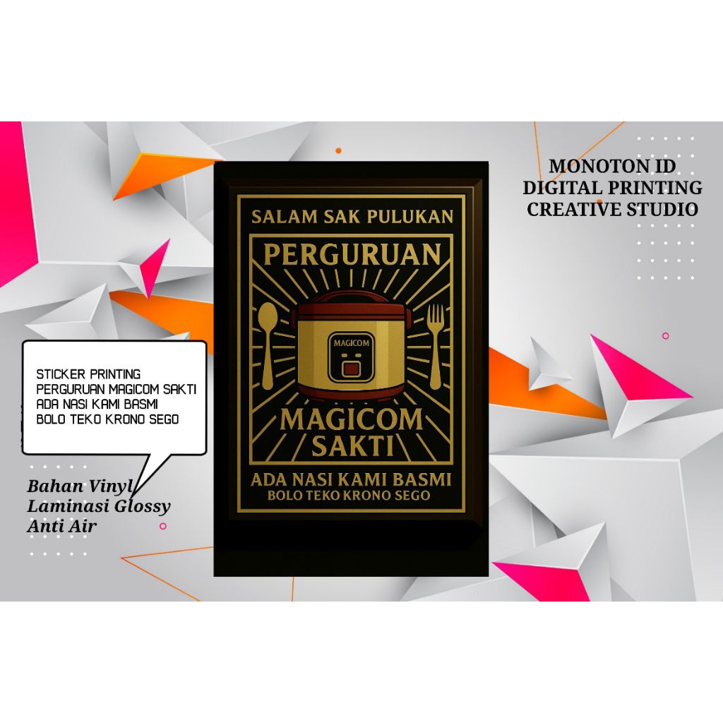 

Sticker Magicom Sakti - Salam Sak Pulukan - Printing Glosy