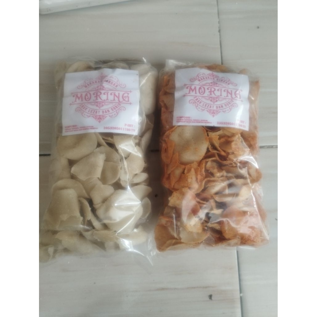 

Moring garut/cimoring cimol kering/makanan ringan berat 250 gram pedas/ori gurih