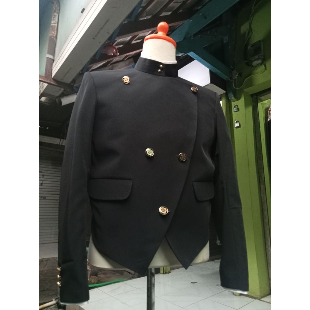 Beskap Jawa Pria Dewasa Krowok Hitam & Putih/Beskap Dalang/Beskap Pengrawit/Beskap Among Tamu/Busana