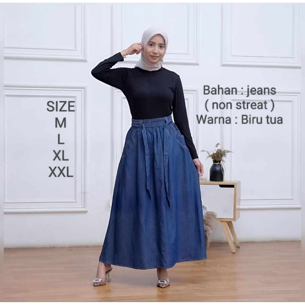 Rok jeans mayung//Rok jeans wanita//Rok jeans polos//Rok jeans panjang//Rok jeans terbaru//Rok jeans