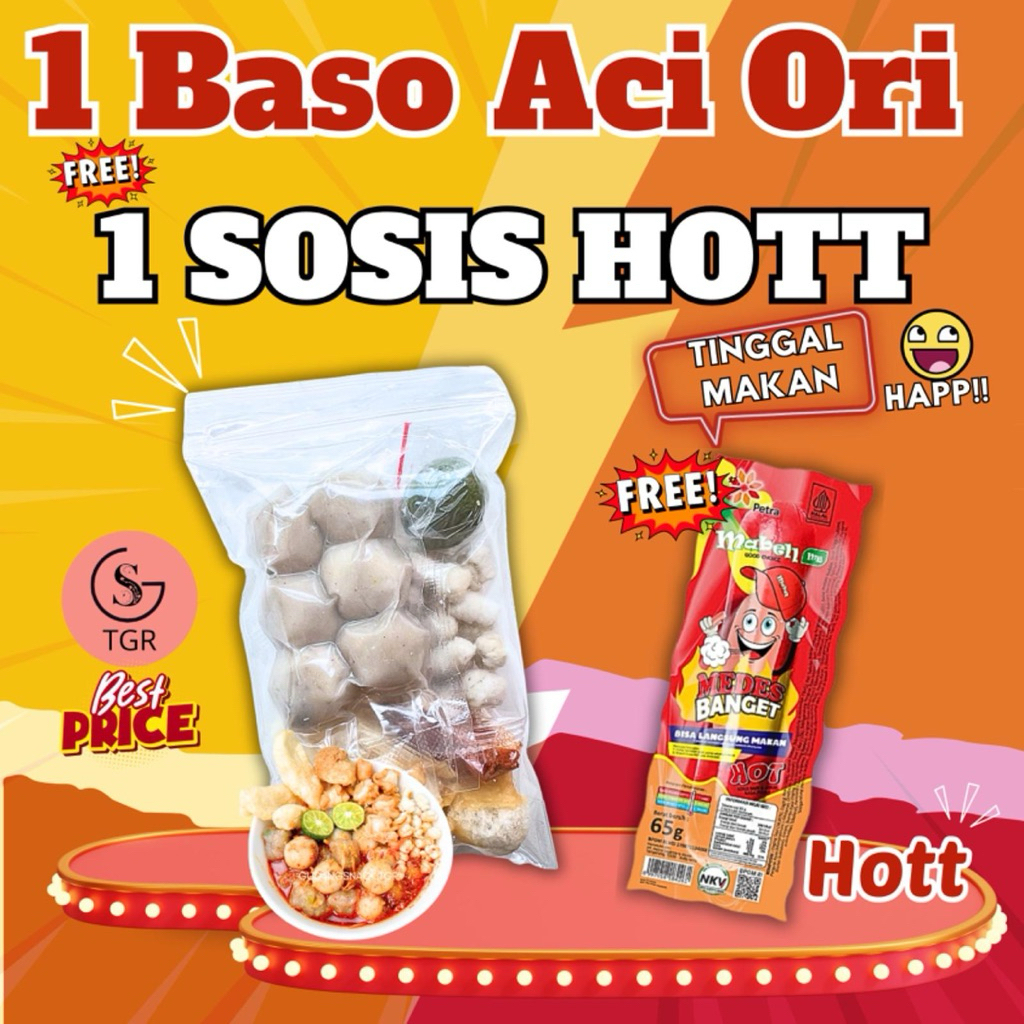 

BUY 1 BASO ACI ORI FREE 1 SOSIS MABELL VARIAN HOTT MEDES BANGET SIAP MAKAN BOCI KUAH FOOD INSTAN