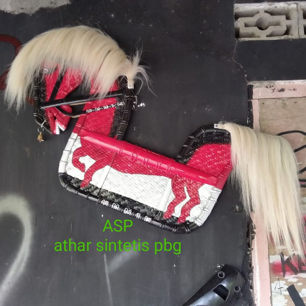 RAMBUT JARAN SINTETIS WARNA PUTIH TULANG MODEL SURI(DEPAN BELAKANG)