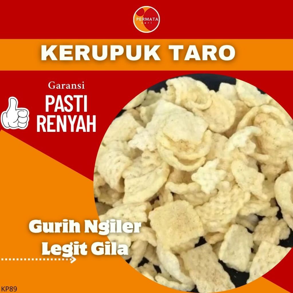 

Kerupuk Taro Original 100Gram±/Kerupuk Singkong/Cemilan Taro