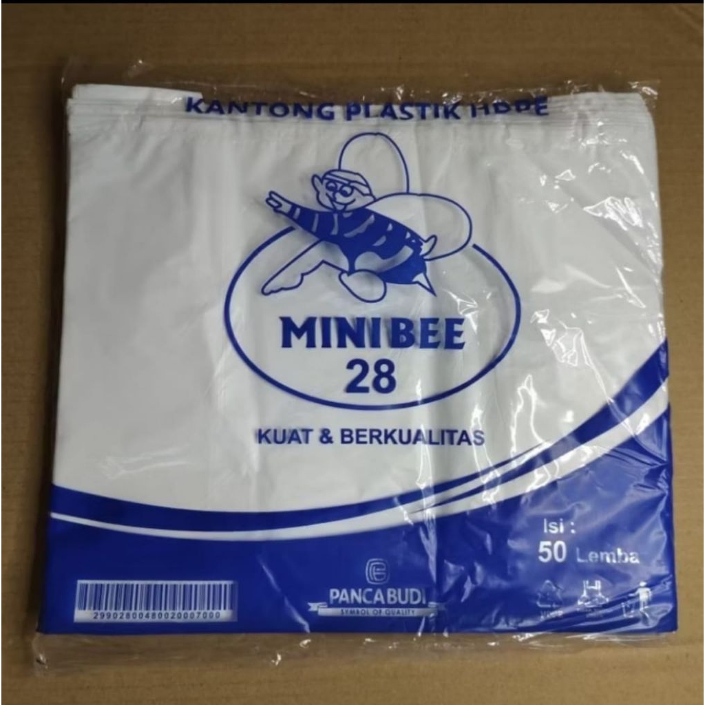 KANTONG PLASTIK PUTIH SUSU ISI 50 LEMBAR UKURAN 28 - MINIBEE