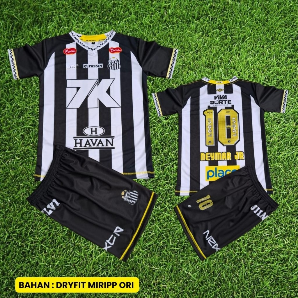Jersey Bola Anak Setelan Santos Pakaian Sepakbola Anak Jersey Bola Anak Jersey Santos
