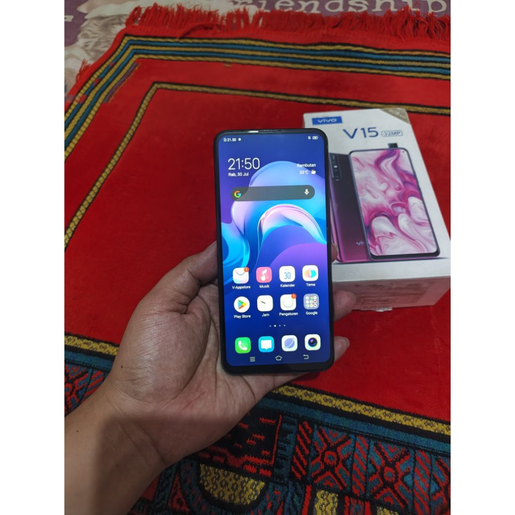 vivo v15 fulset lengkap garansi resmi terdaftar ram 6gb 64gb 4G sim