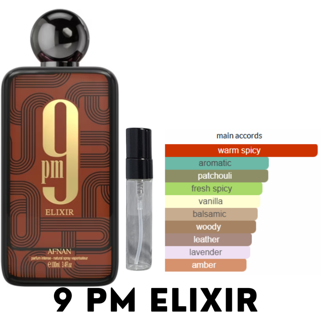 Decant 9 PM ELIXIR AFNAN Perfume EDP