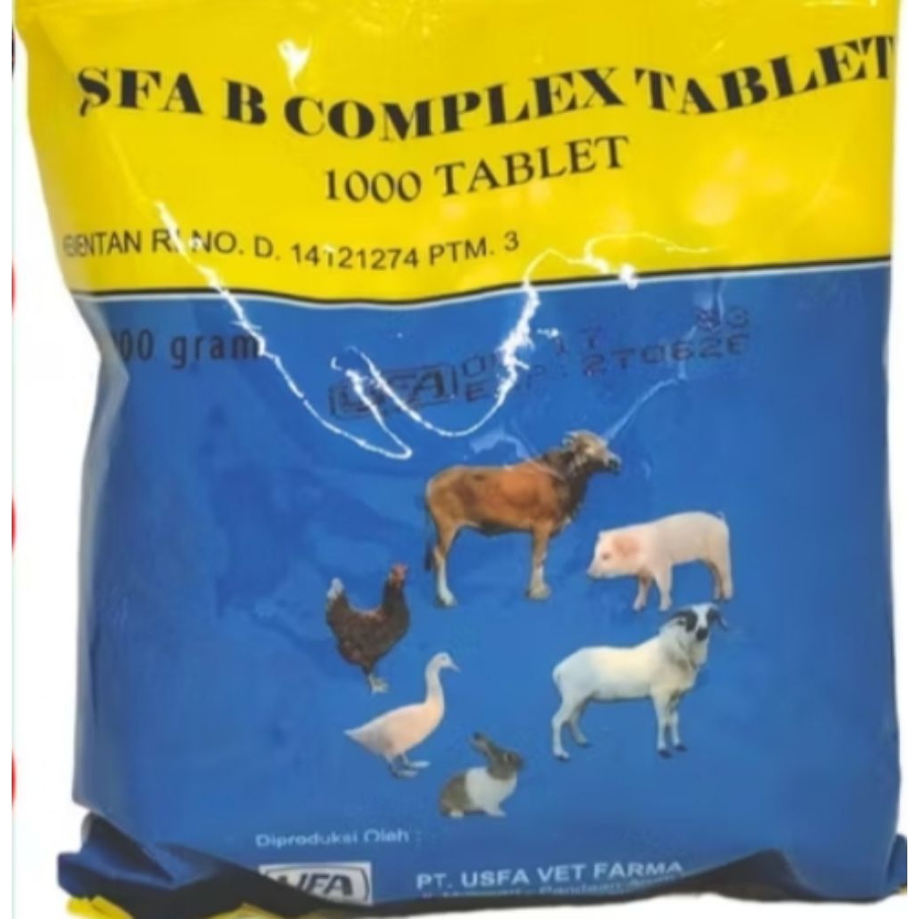 B COMPLEX USFA VITAMIN AYAM SAPI KUDA KELINCI DAN SEJENISNYA HEWAN TERNAK