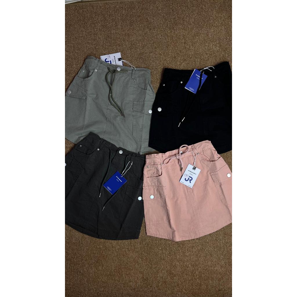 Rok Celana Pendek Cargo Abu-abu - Rokcel cargo Jeans Denim import Bangkok - Rok Celana Cargo Denim I