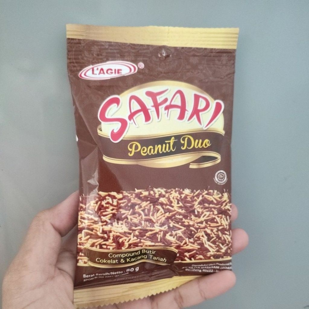

LAGIE Safari Peanut Duo Meses 80gr/Meses Coklat & Kacang tanah