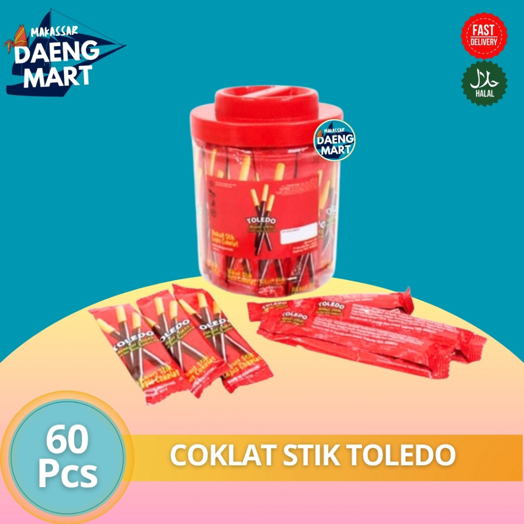

Coklat Toledo biskuit stik isi 60 Pcs