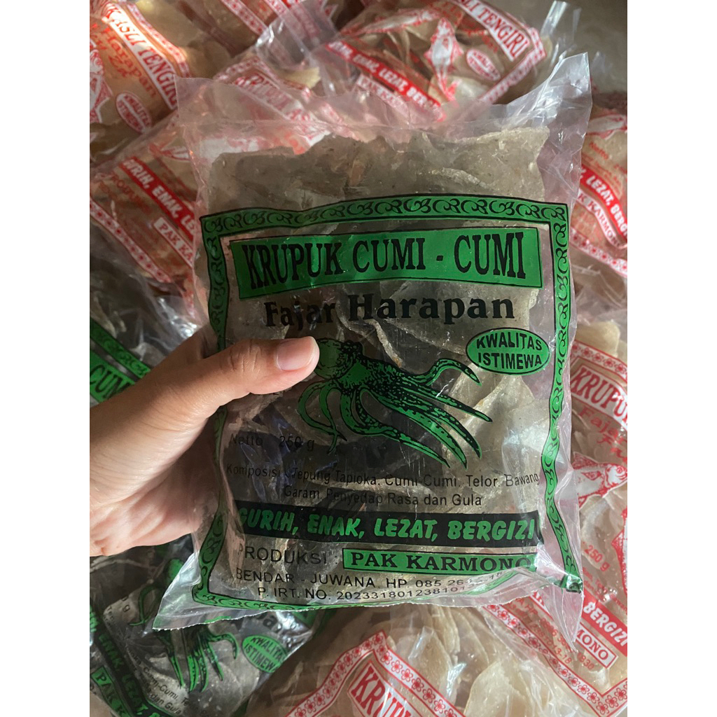 

Kerupuk Cumi Hitam Asli Juwana 250gr