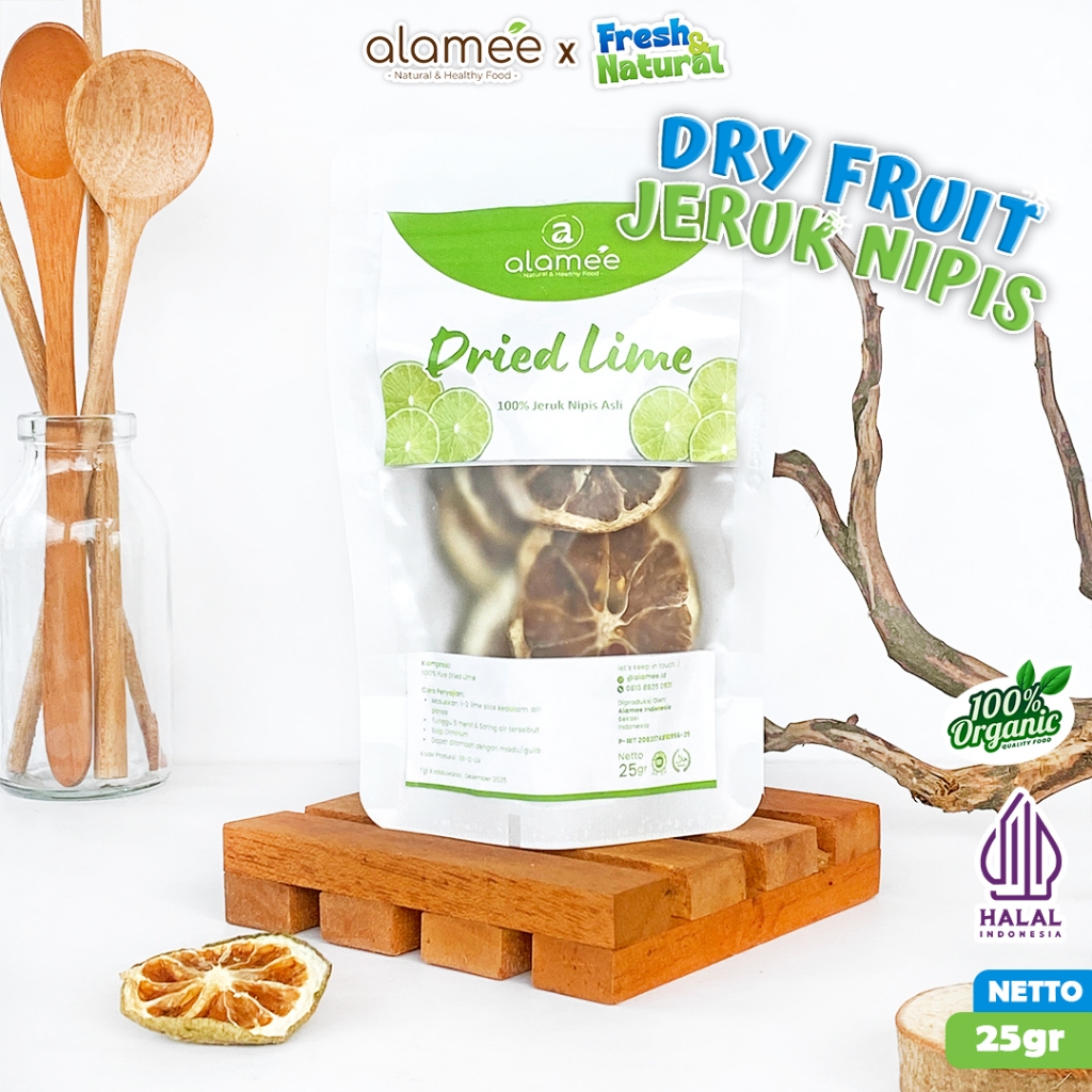 

ALAMEE Jeruk Nipis Kering Dried Lime Slice Tea Teh Herbal Buah Iris Organik 25gr fresh and natural