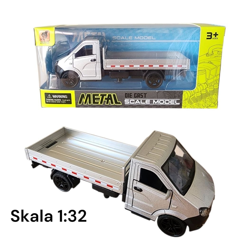 MAINAN ANAK PICK UP BESI SILVER DIE CAST MOBIL PICK UP BESI 1:36  MOBIL KOLEKSI PICK UP BESI DIE CAS