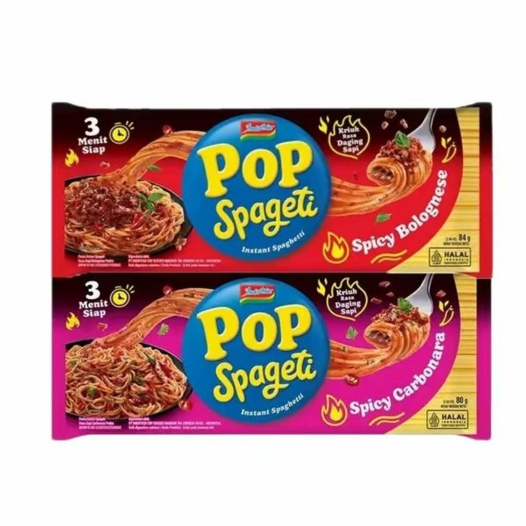 

INDOMIE POP SPAGETI CARBONARA | BOLOGNESSE NETTO 1 PCS X 84 GR