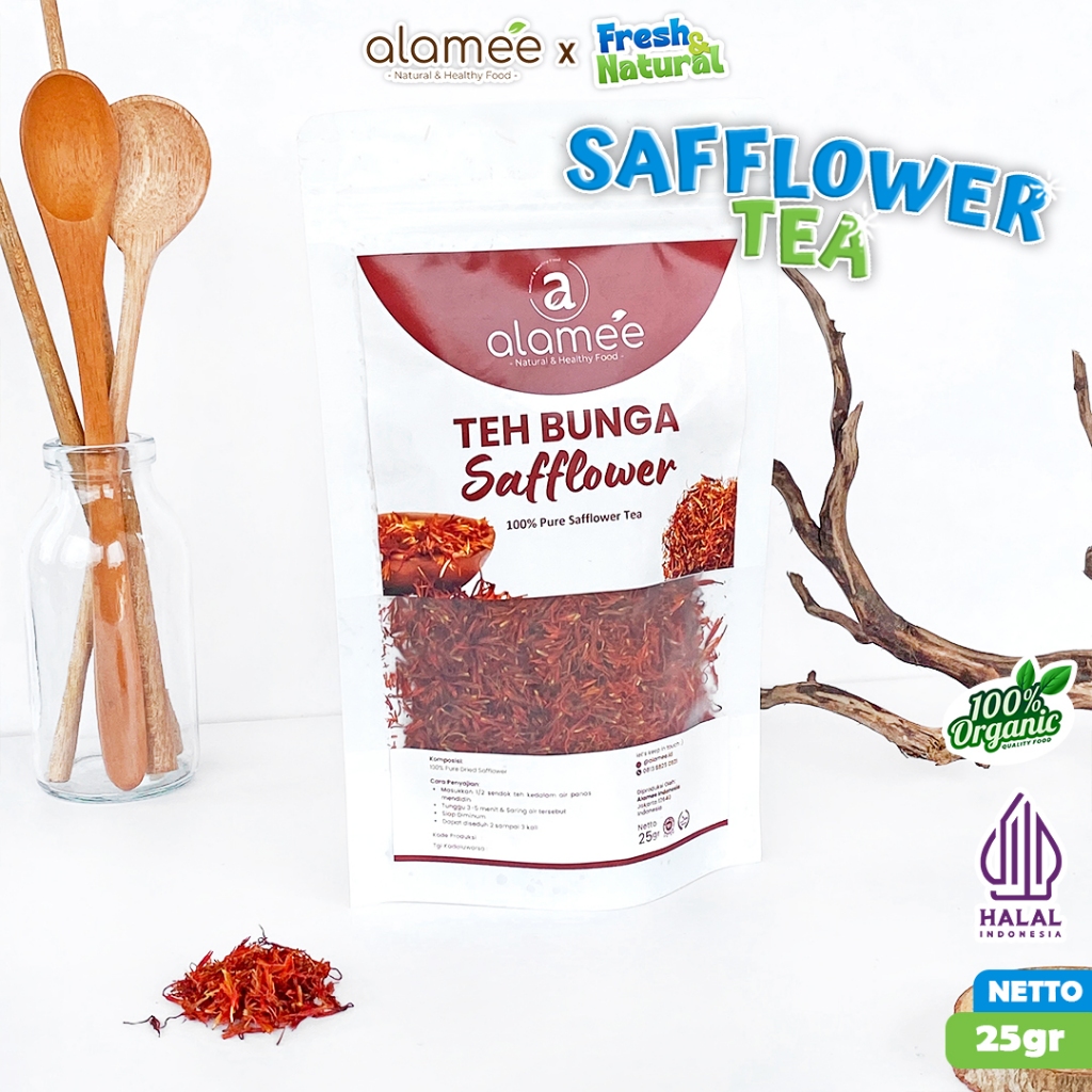 

Teh Bunga Safflower Herbal Tea Original Organik 25g Alami Siap Seduh Minuman Sehat fresh and natural
