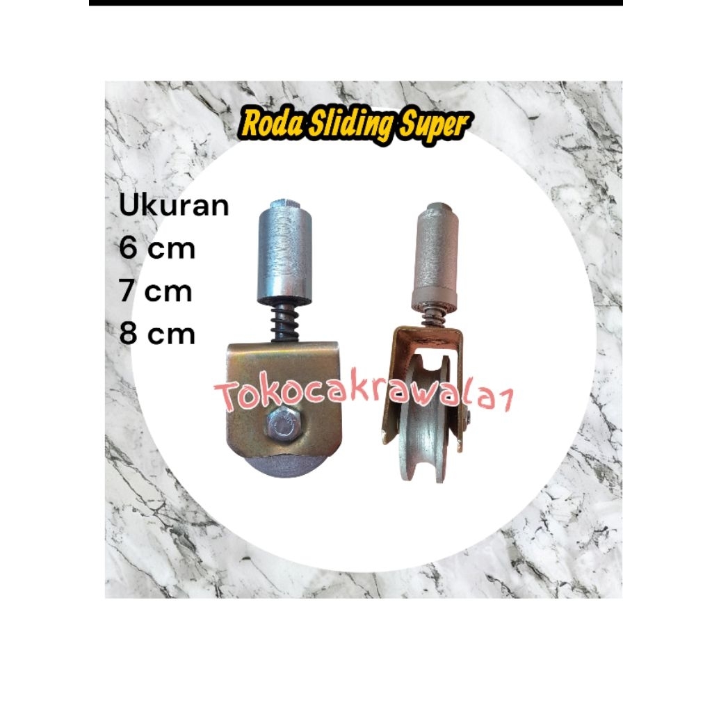 Roda Pagar Sliding, Roda Besi Rel Tikung Anti Anjlog