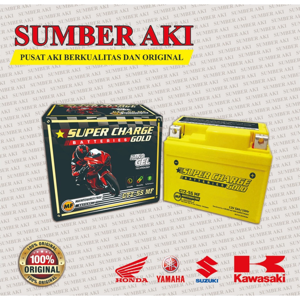 SUPER CHARGE GOLD GTZ5S Aki Motor VIXION OLD Aki Kering