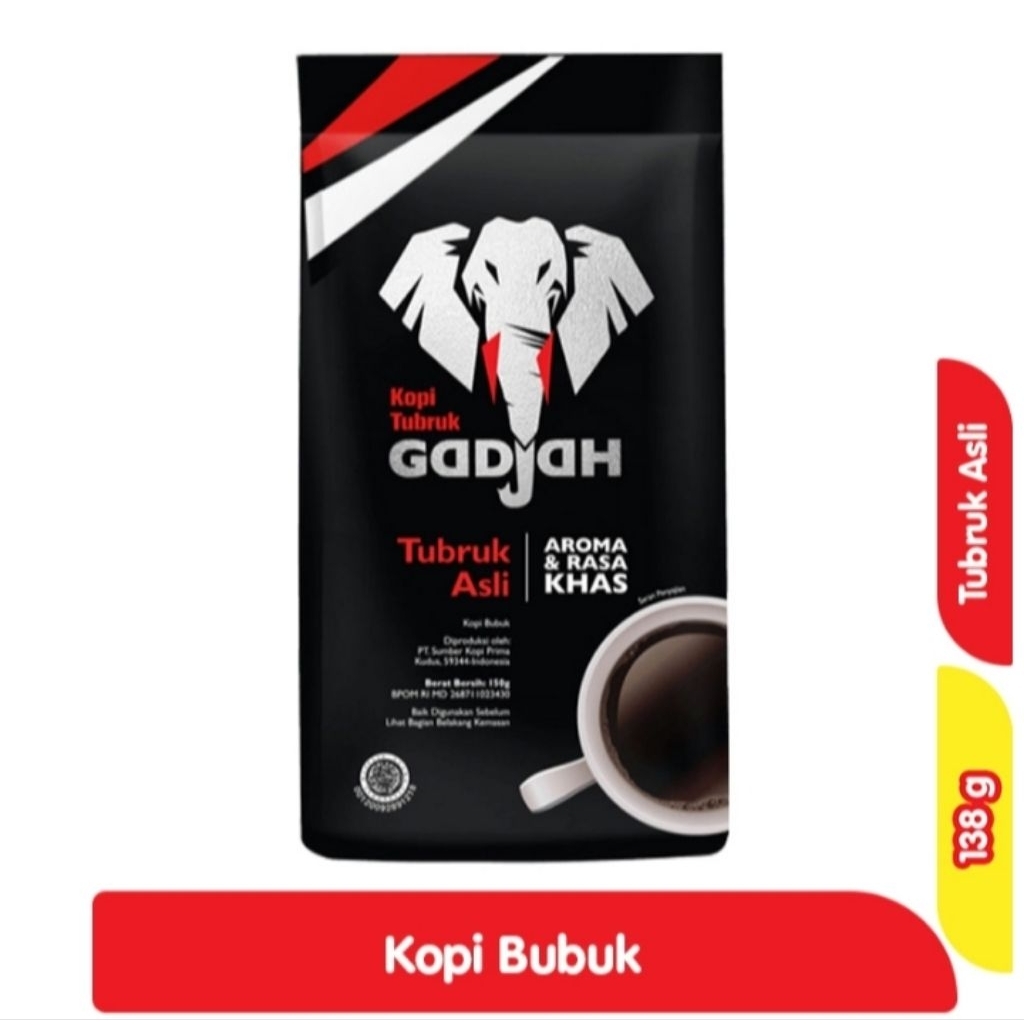 

GADJAH Kopi Tubruk Asli Instant 138 g