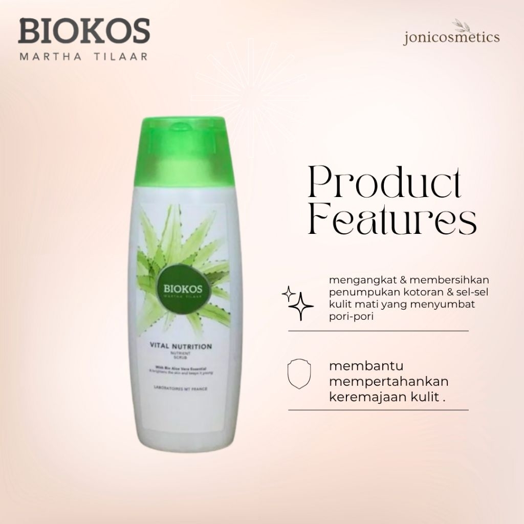 Biokos exfoliating lotion 150ml {scrub wajah,kemasan salon}