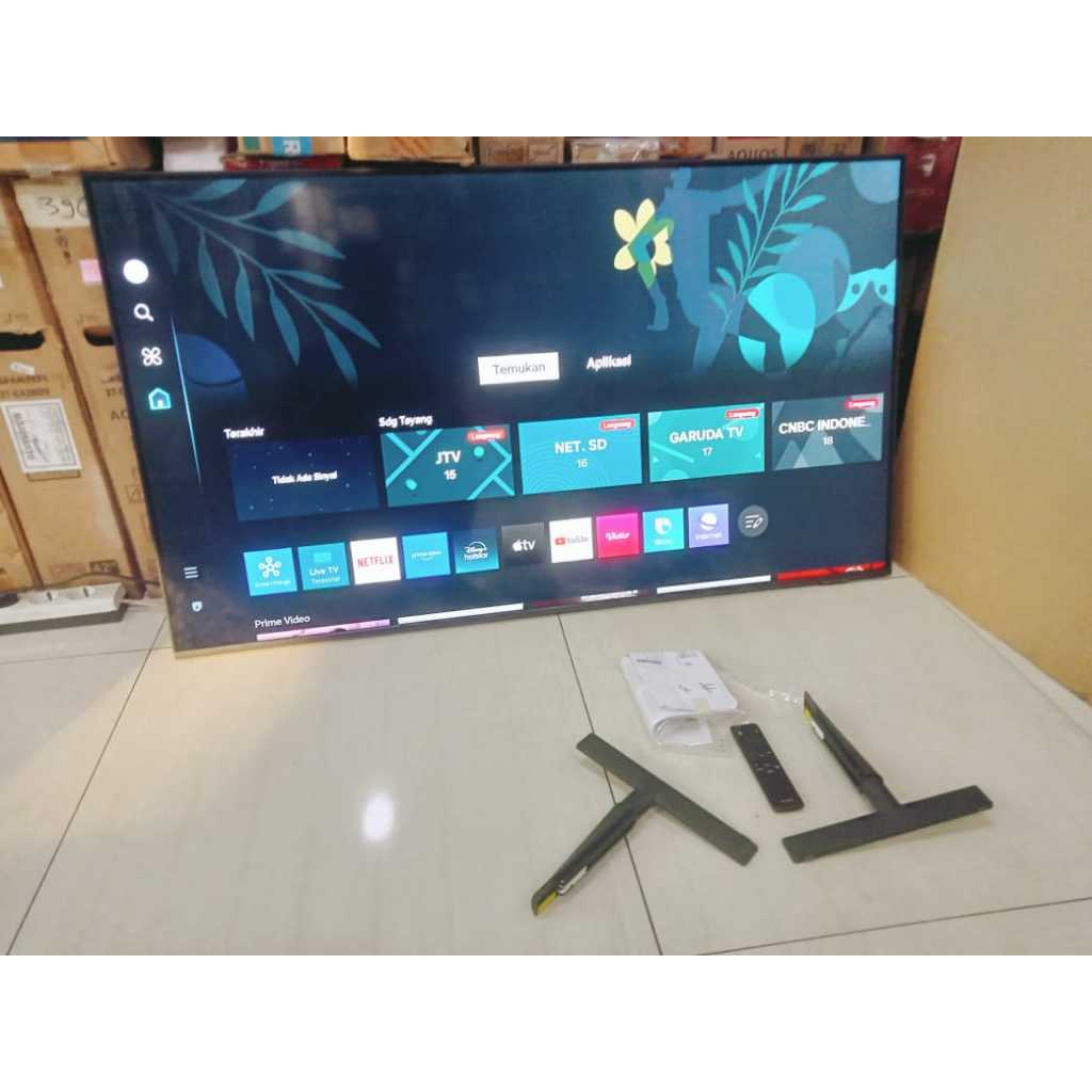 [+free packing kayu] Led Samsung 50 Inch Smart TV 4K UHD Youtube wifi connect Kondisi bekas masih se
