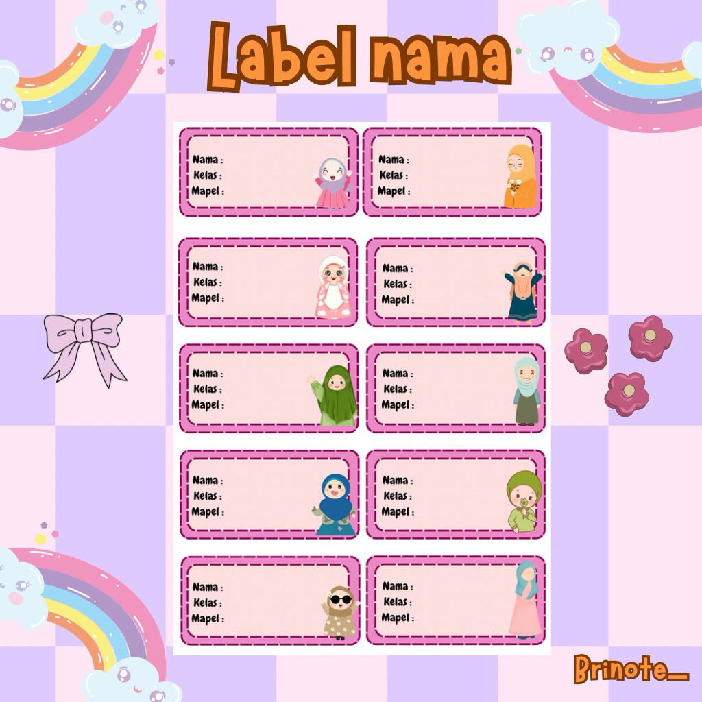 

Stiker mapel stiker label nama buku label nama buku pelajaran isi 20 pcs