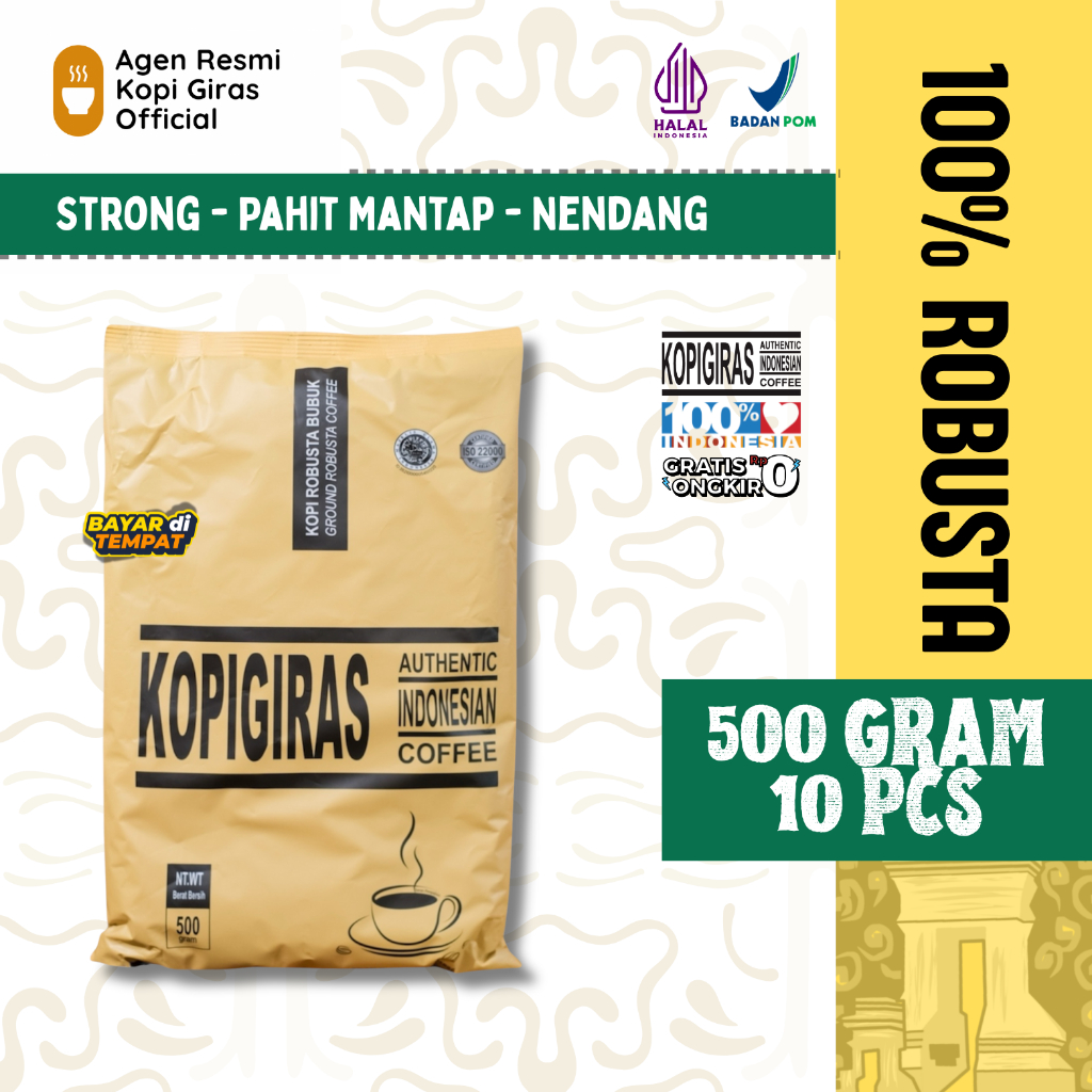 

Paket 10 pcs Kopi Giras 500g - Harga Grosir, Untung Makin Besar