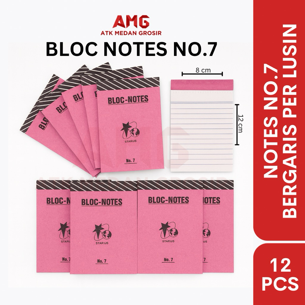 

NOTES NO.7 GARIS 12PCS