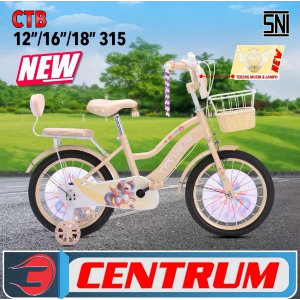 Sepeda Anak mini Centrum 315 12Inch Tameng musik