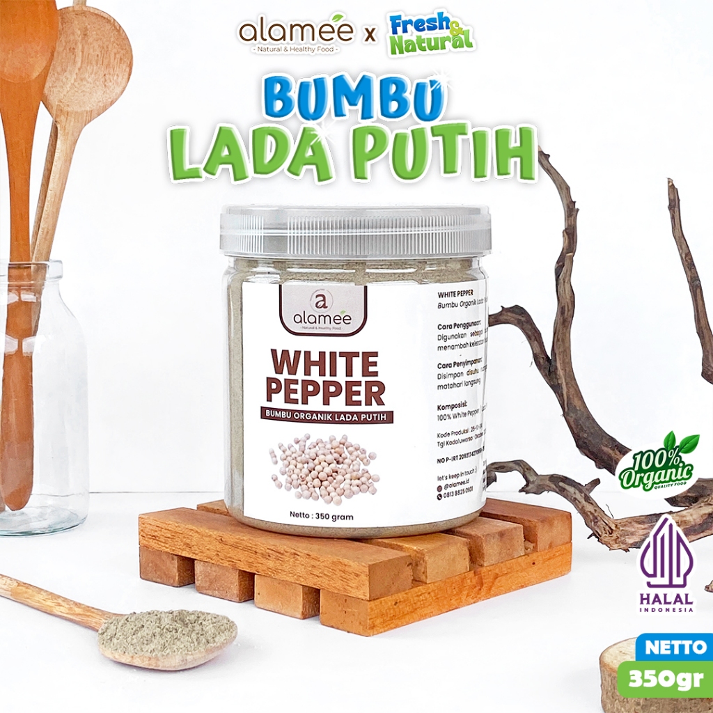 

Lada Putih Bubuk White Pepper Seasoning Powder Merica Whitepepper Bumbu Dapur fresh and natural