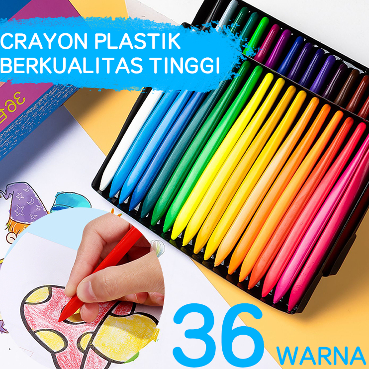 

Crayon Set Viral Anak Anti Air Anti Patah Isi 36 Pcs