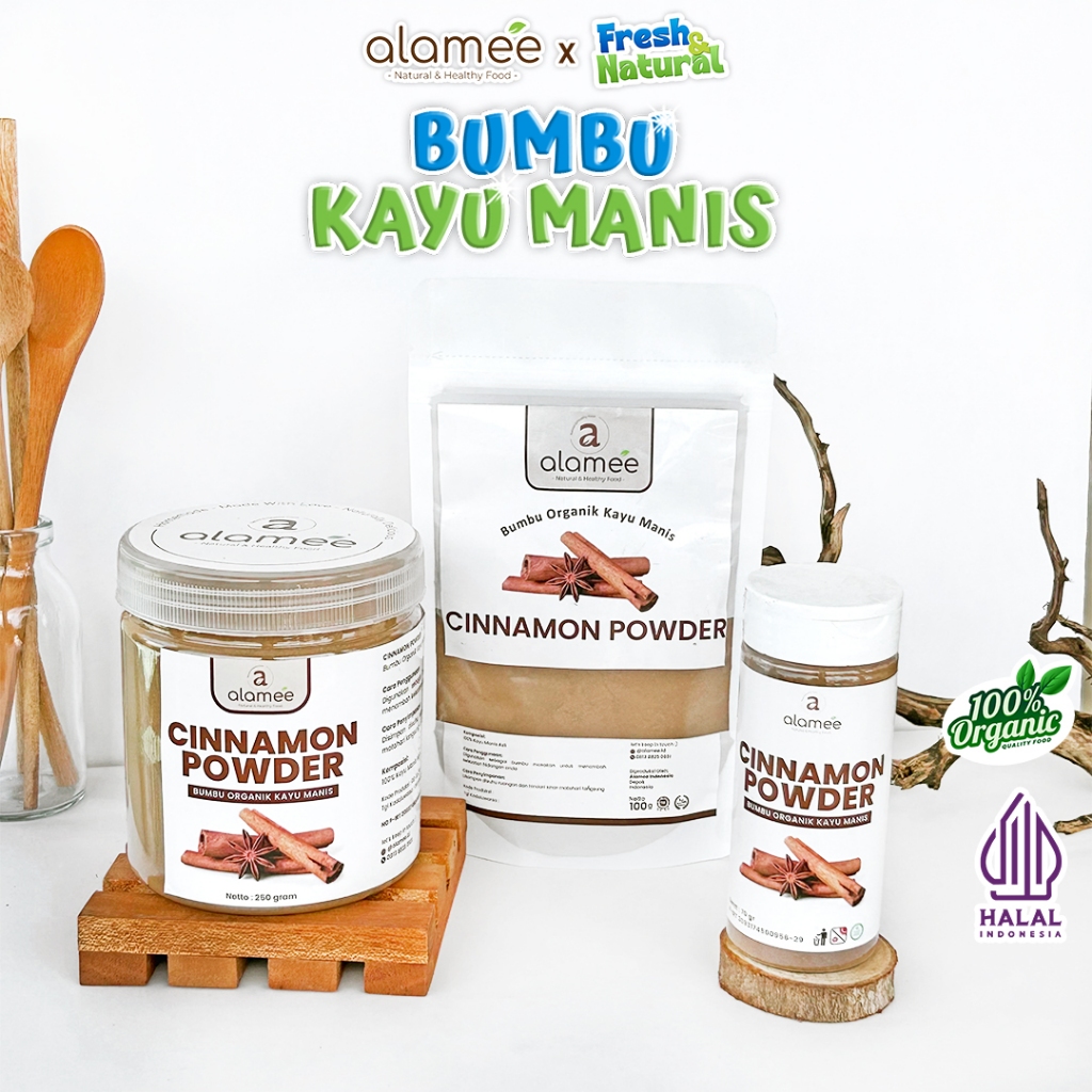 

ALAMEE Kayu Manis Bubuk Cinnamon Powder kayumanis Murni Asli Tanpa Campuran Bumbu fresh and natural
