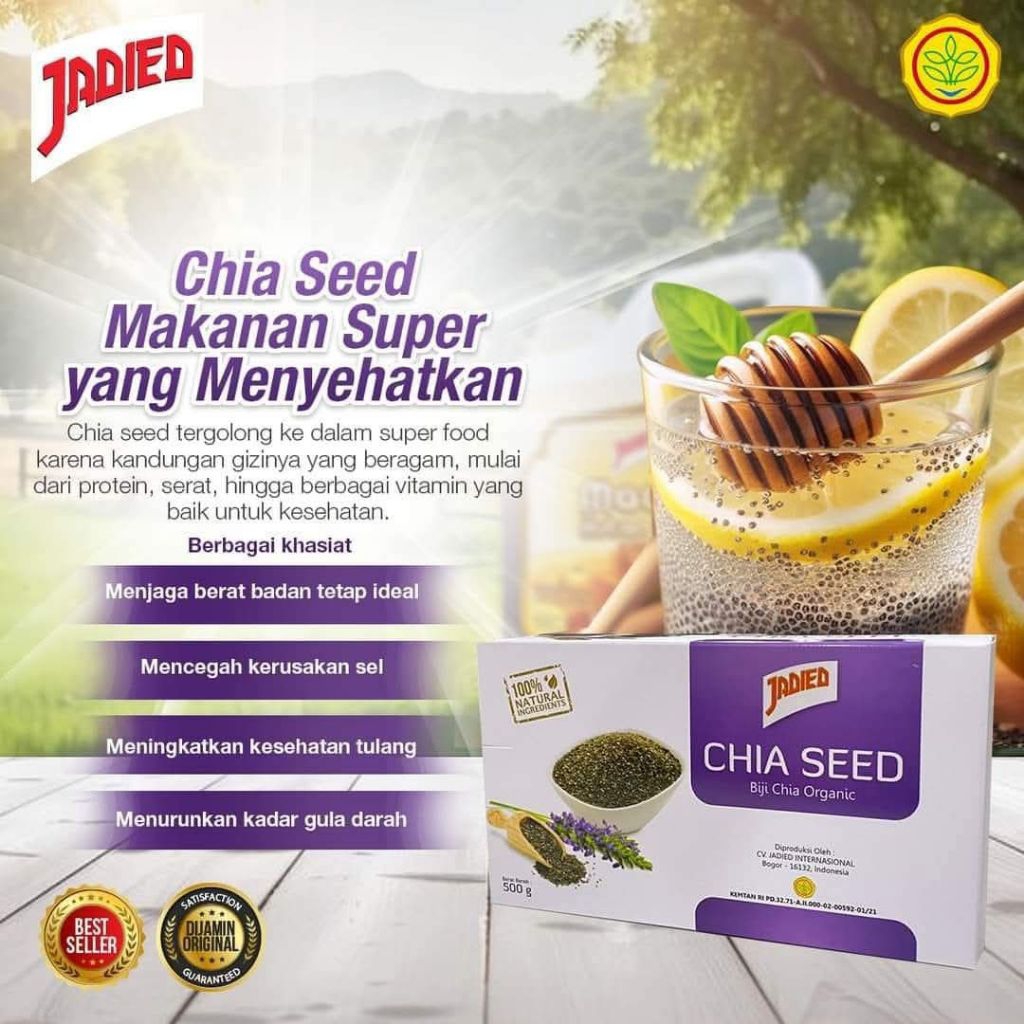 

[BISA COD] CHIA SEED PREMIUM KEMASAN 500 GRAM | BIJI CHIA ORGANIC | TUBUH LANGSING ALAMI DENGAN CHIA SEED | KAYA SERAT | OMEGA 3 | KALSIUM | MAKANAN SUPER YANG MENYEHATKAN | MAKANAN SUPER PENANGKAL BERBAGAI PENYAKIT
