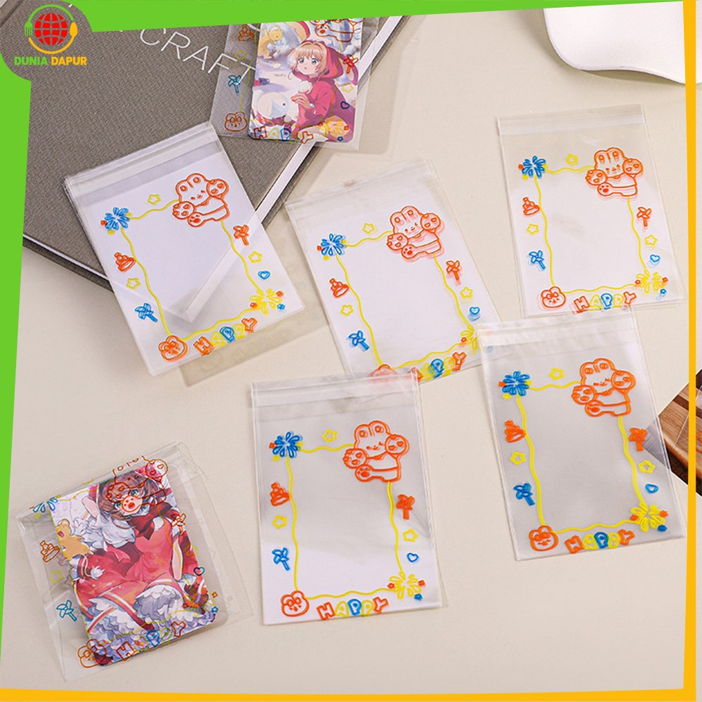 

Plastik Packing Bening 50PCS Sleeve Cover Kartu Kpop Motif Corak Warna Warni / Plastik Bungkus Photocard Hadiah Bingkisan Dunia Dapur C1365